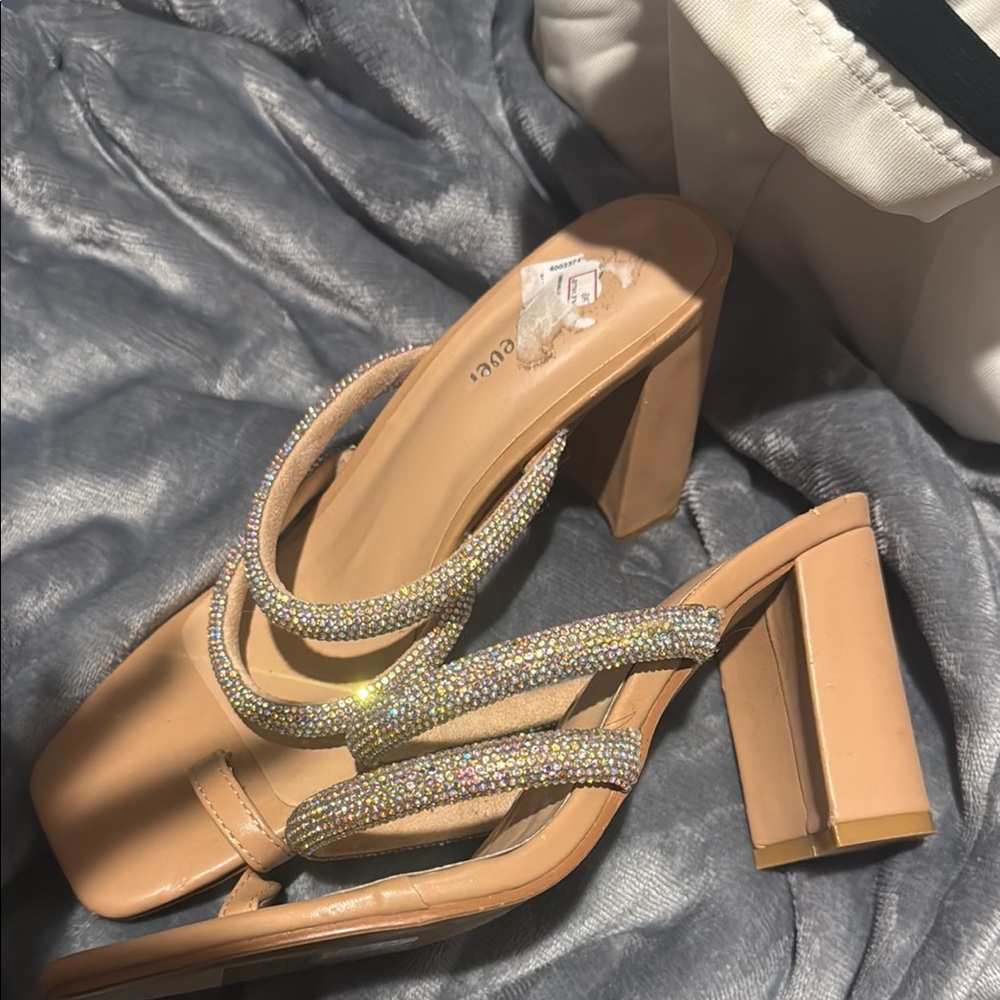 Elegant Tan Strappy Heels